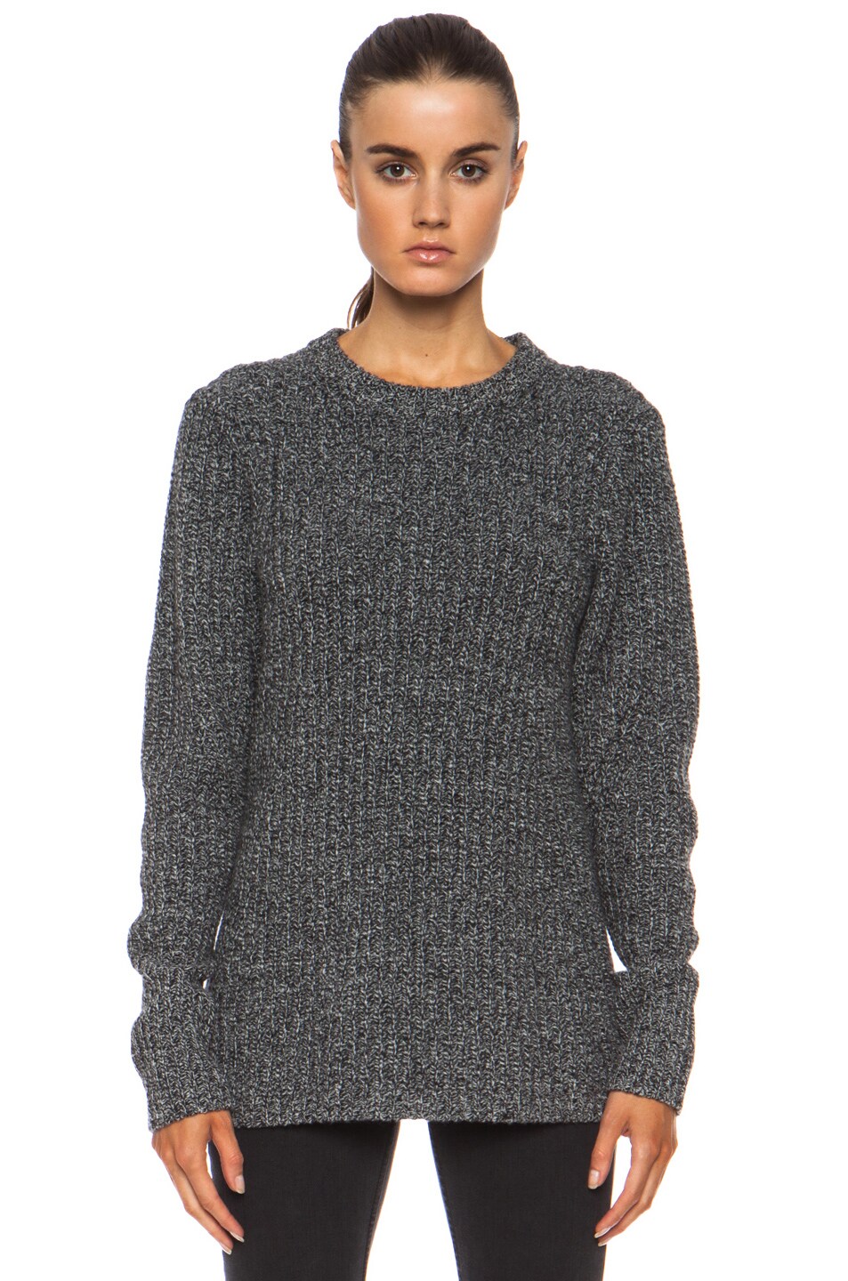 Image 1 of Acne Studios Dixie Wool Sweater in Black & White