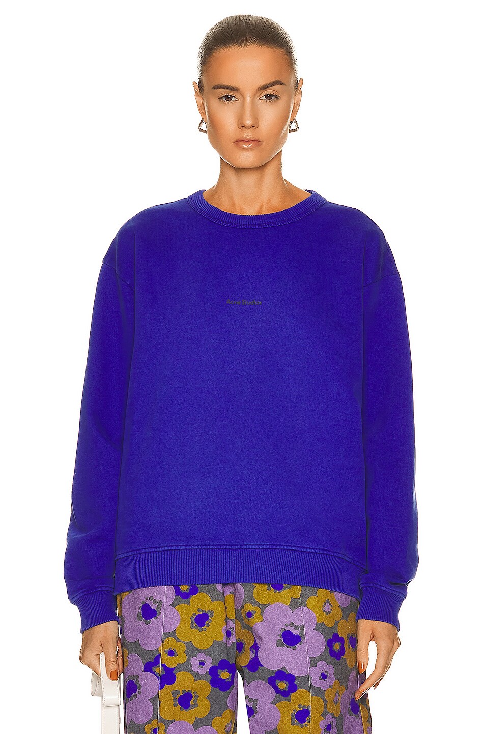 Image 1 of Acne Studios Pullover Sweatshirt in Sea Blue