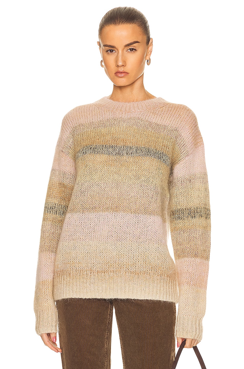 Image 1 of Acne Studios Pullover Sweater in Warm Beige & Multi