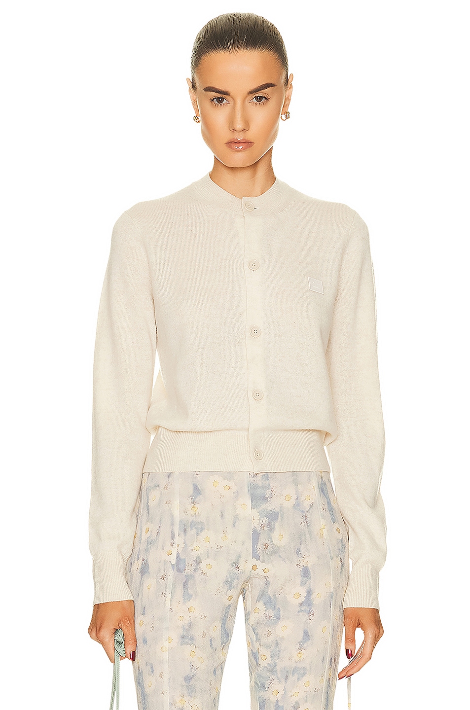 Image 1 of Acne Studios Button Up Cardigan in Oatmeal Melange