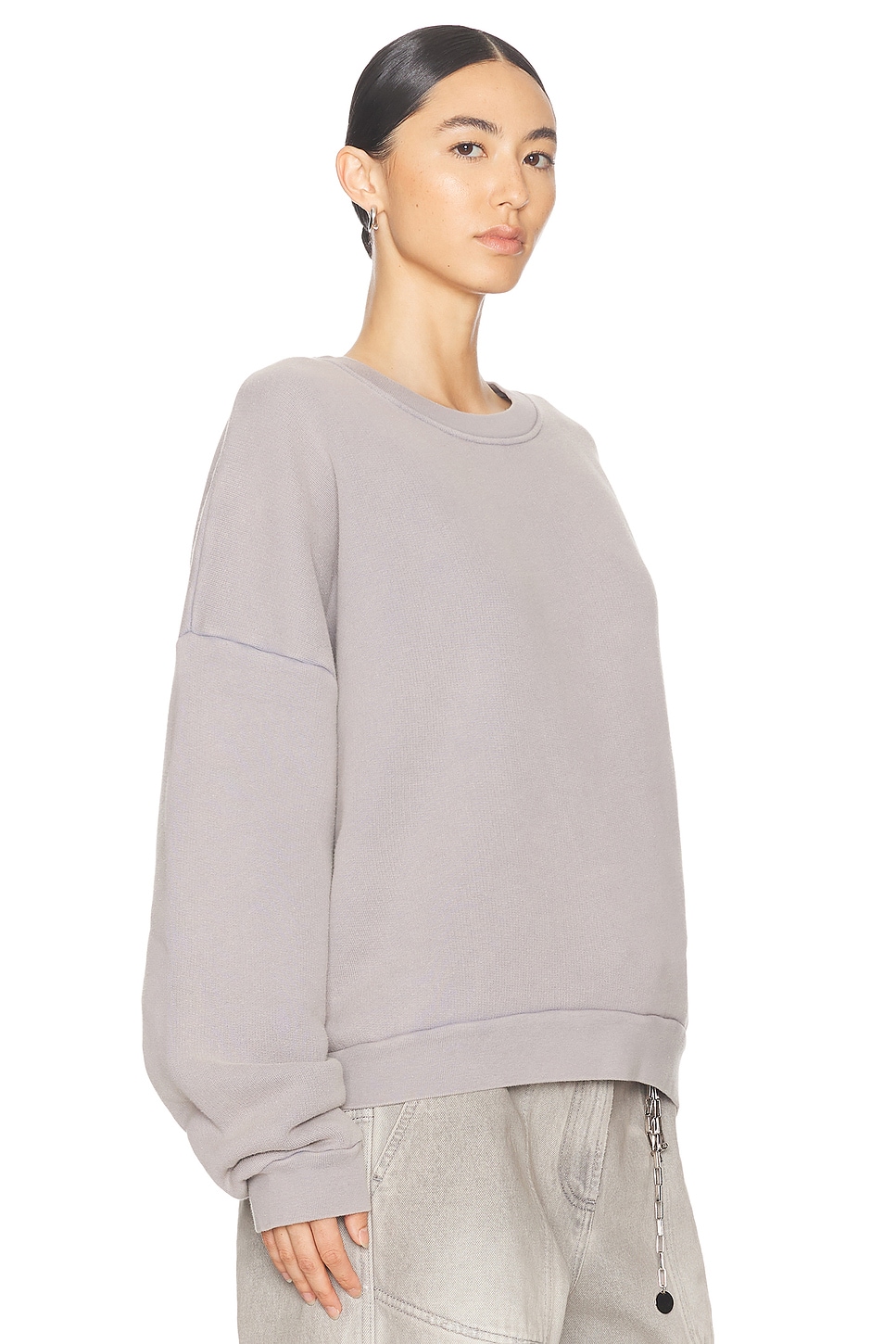 Shop Acne Studios Fester Sweatshirt In Dusty Purple