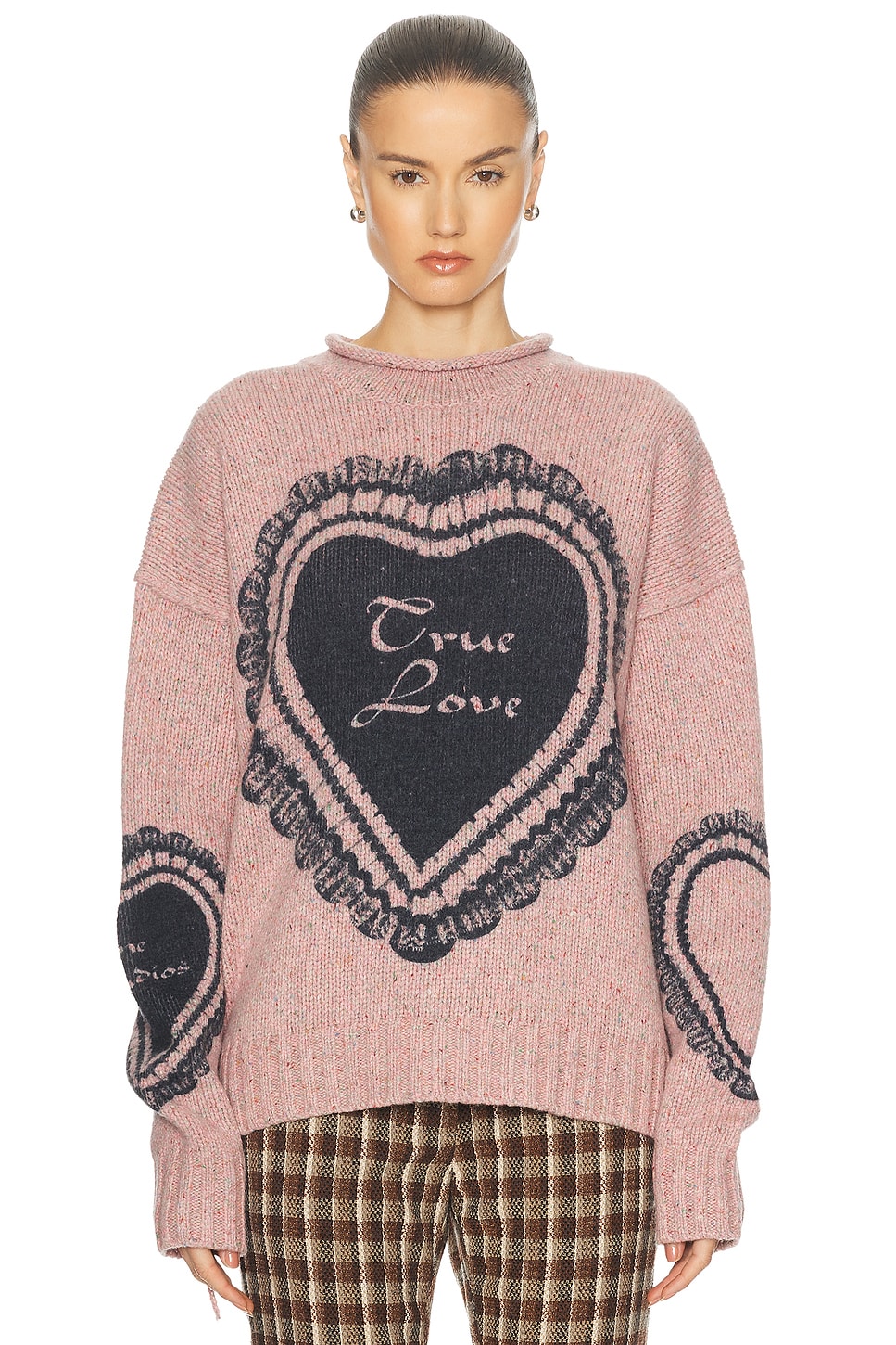 Image 1 of Acne Studios Kear Animation Sweater in Faded Pink