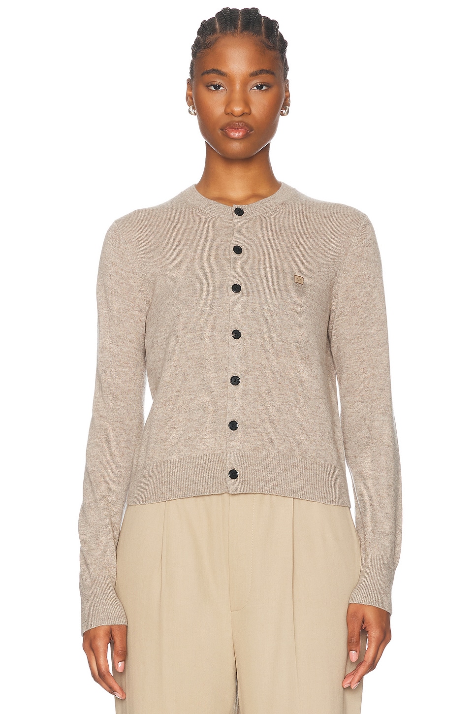 Image 1 of Acne Studios Keny Cardigan in Greige Melange