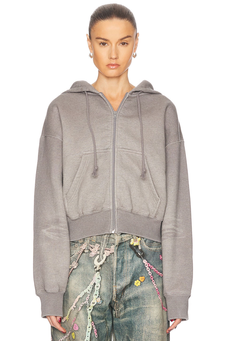 Felly Zip Hoodie in Grey