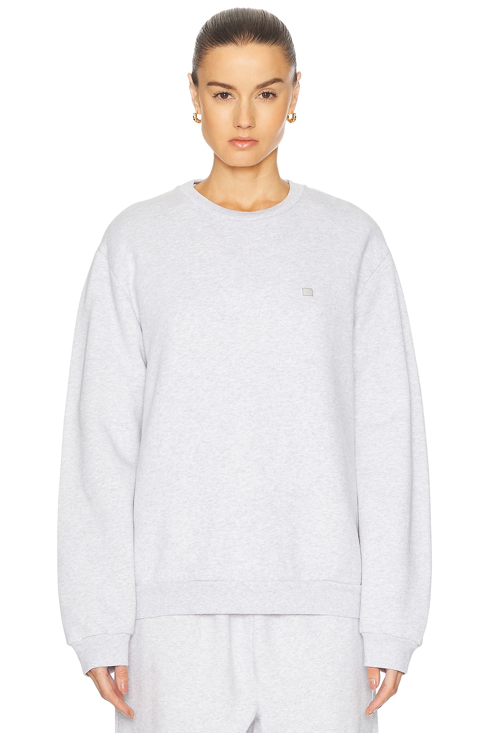 Faihra Crewneck Sweater in Light Grey