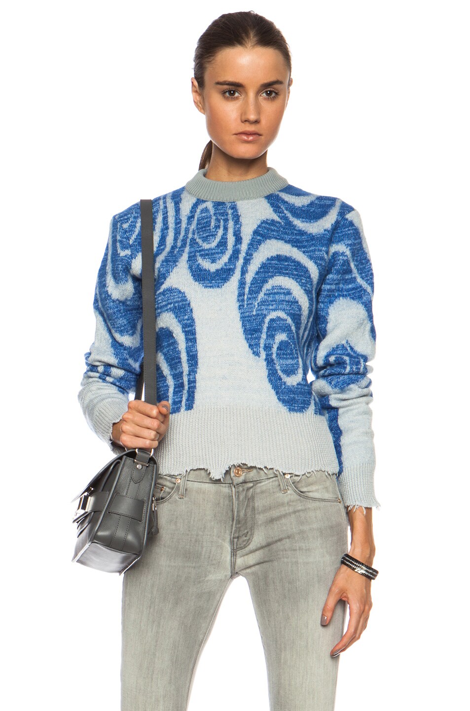 Image 1 of Acne Studios Gaze Wool-Blend Sweater in Cobalt Blue