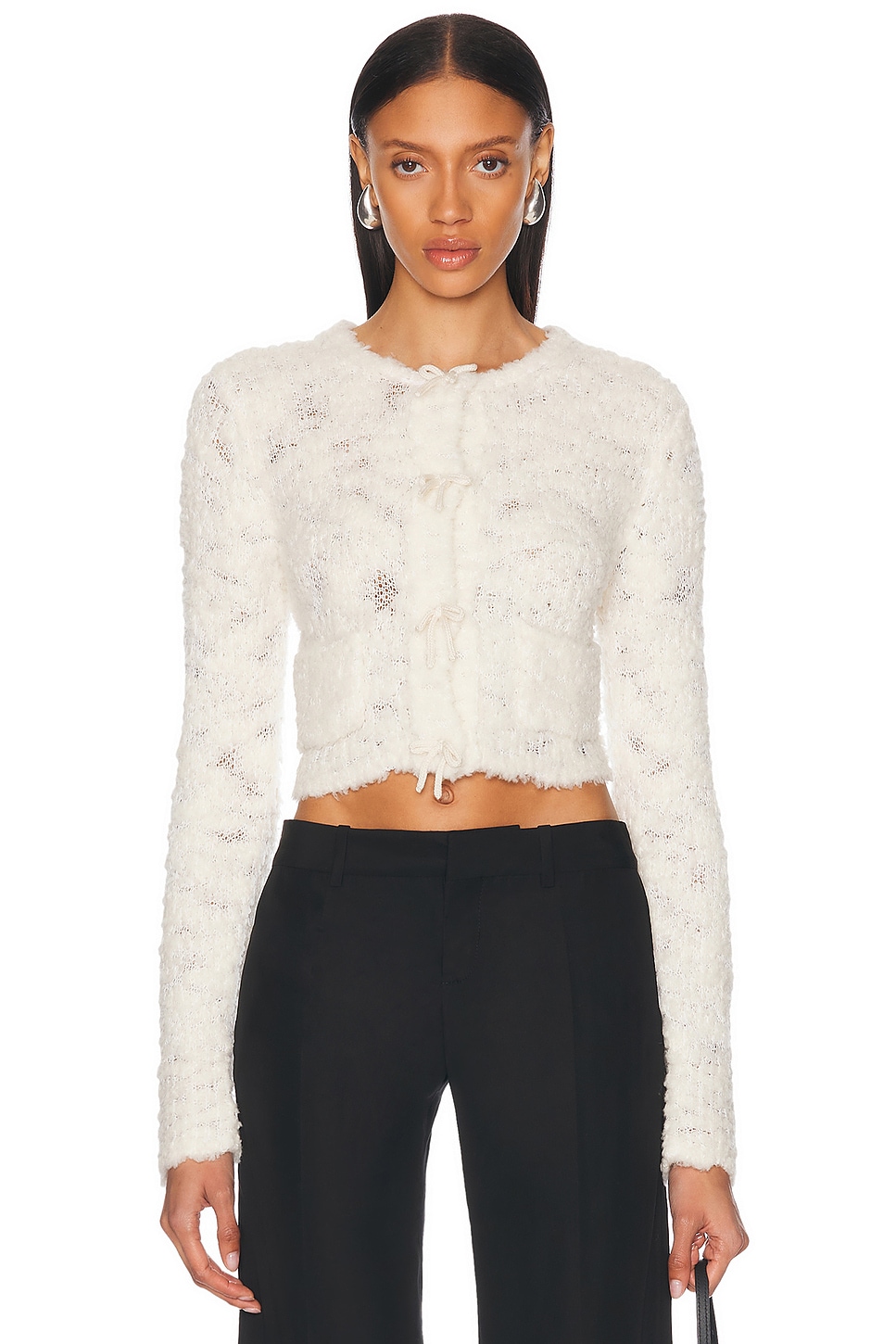 Kitarsi Towel Cardigan in White