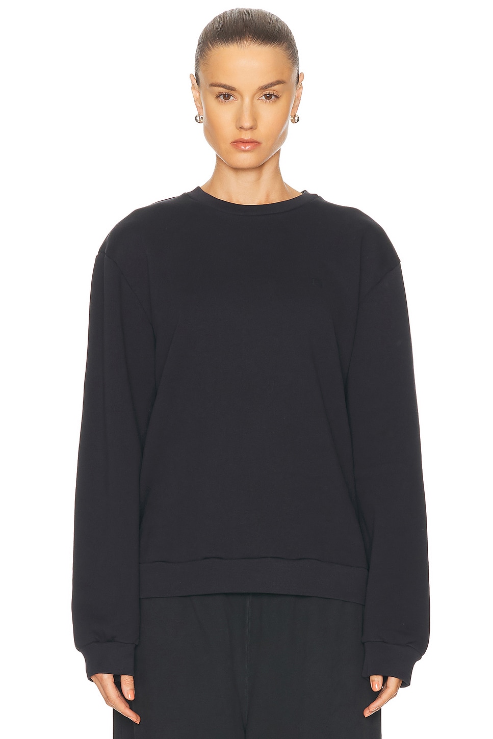 Acne Studios Faihra U Face Crewneck Sweater In Black