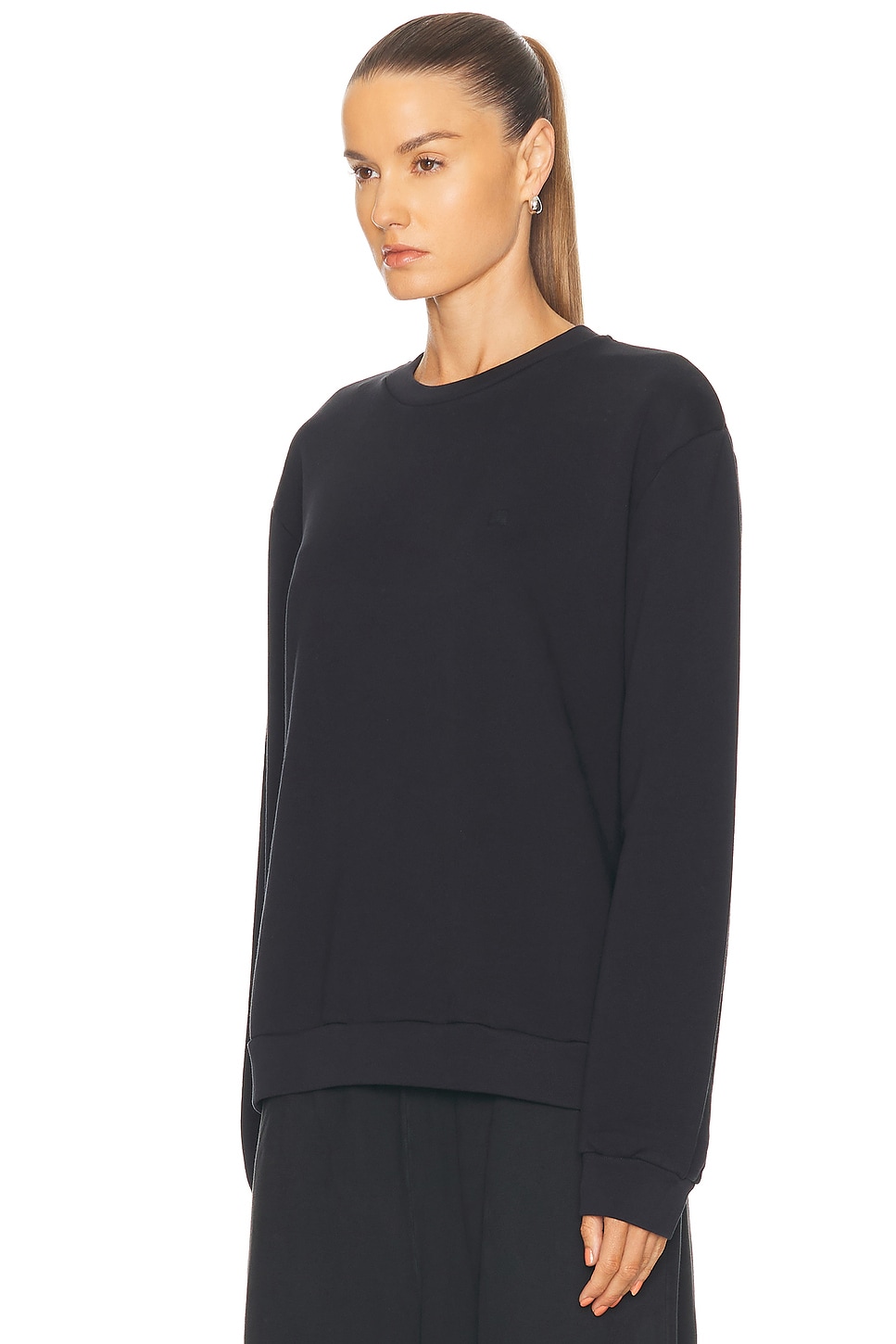 Acne Studios Faihra U Face Crewneck Sweater In Black