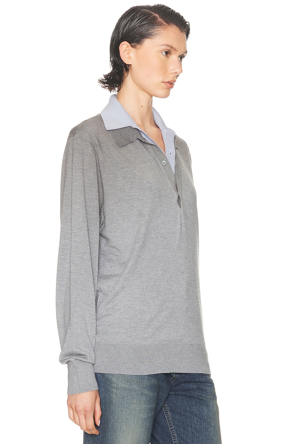 Acne Studios Koyat Silky Wool Sweater In Gray