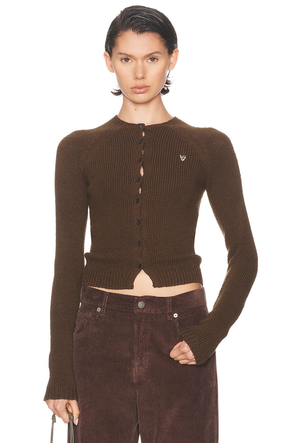 Image 1 of Acne Studios Kephanie Cardigan in Antique Brown