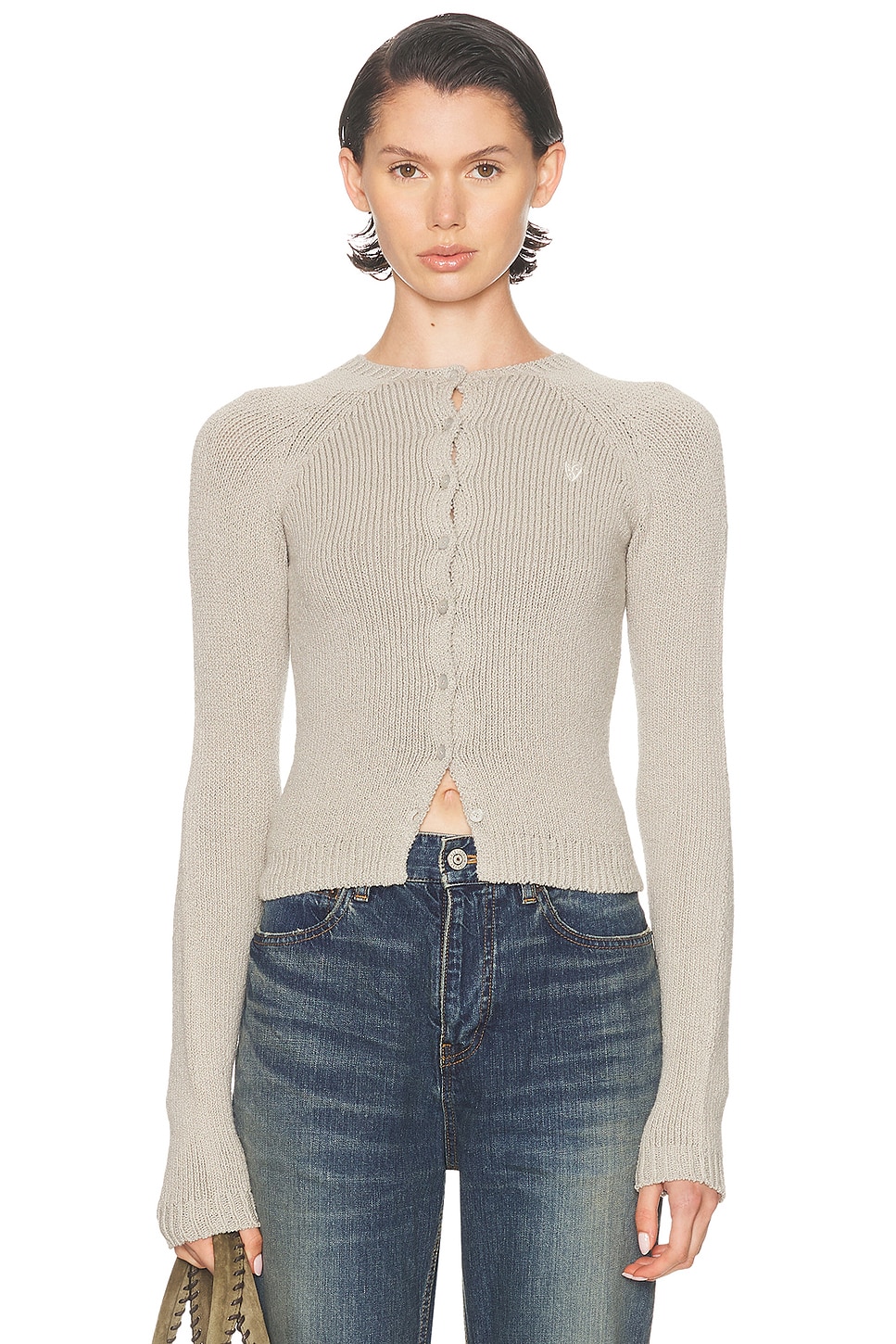 Acne Studios Kephanie Cardigan In Gray