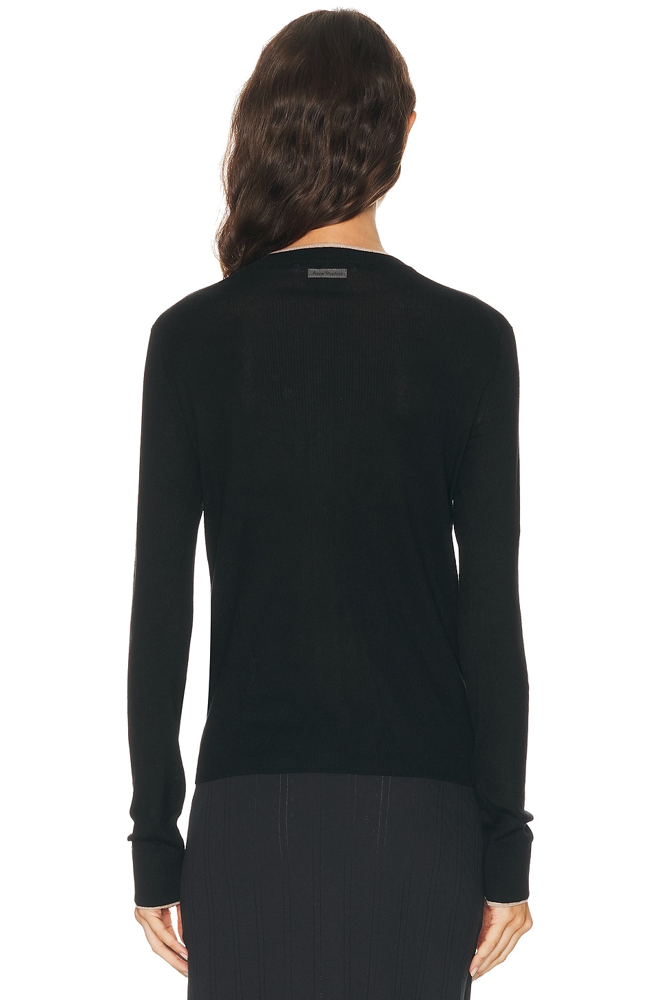 Acne Studios Layered-effect Button-up Cardigan In Black