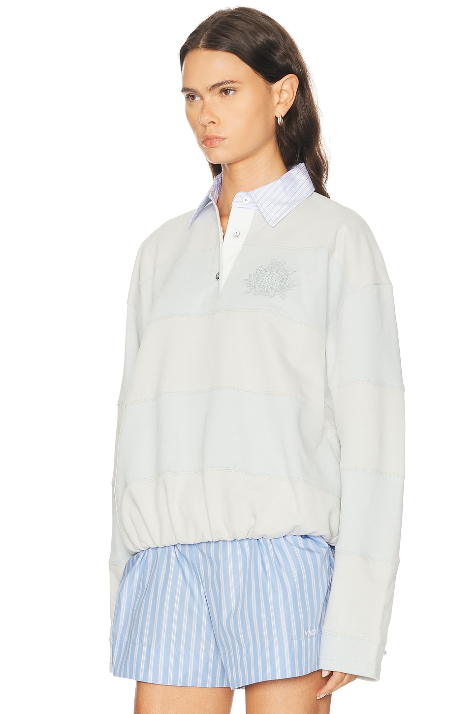 Acne Studios Folio Polo Sweatshirt In Multi