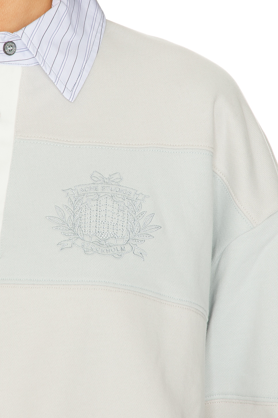 Acne Studios Folio Polo Sweatshirt In Multi
