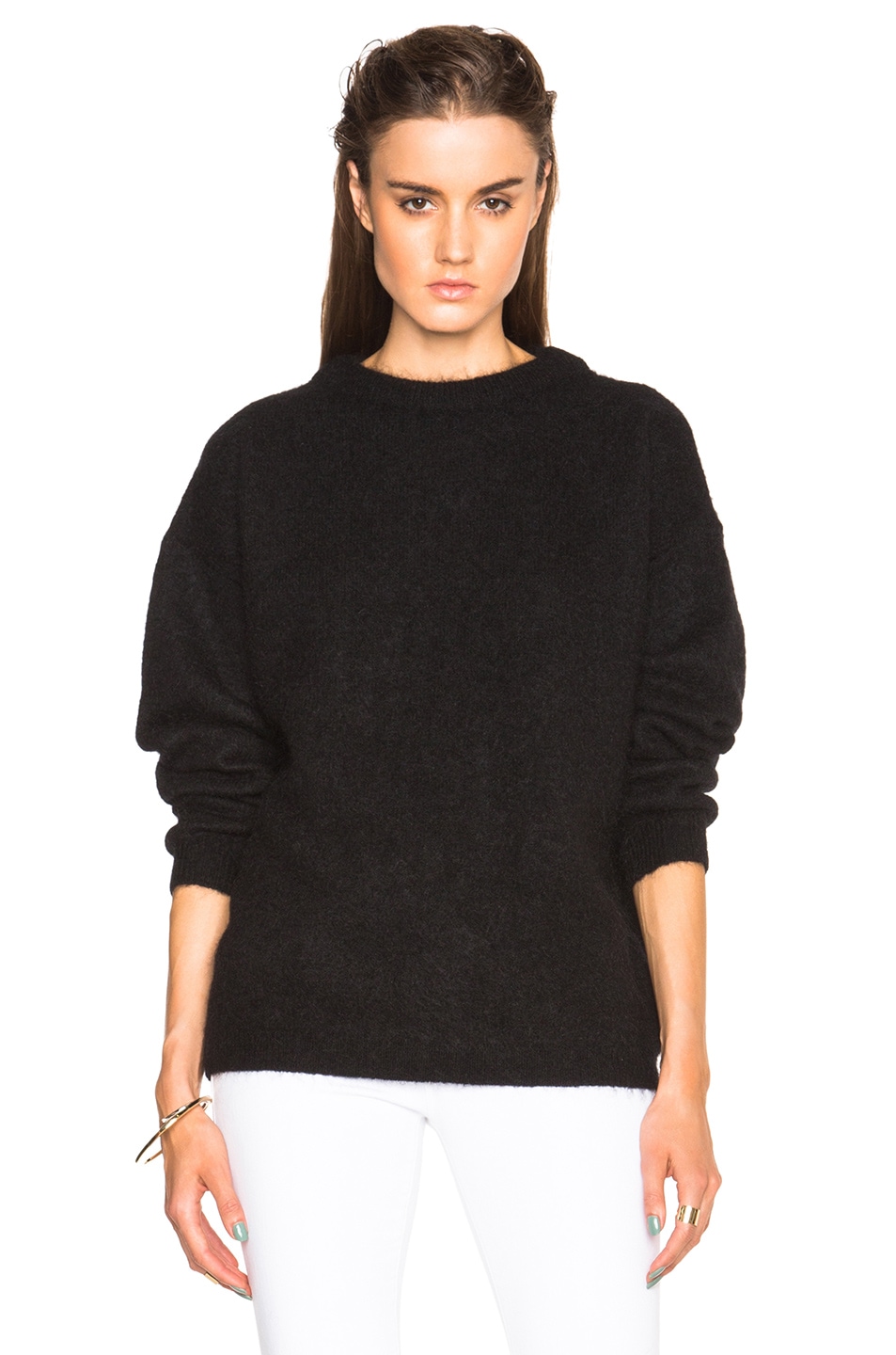 Image 1 of Acne Studios Dramatic Mohair Sweater in Black