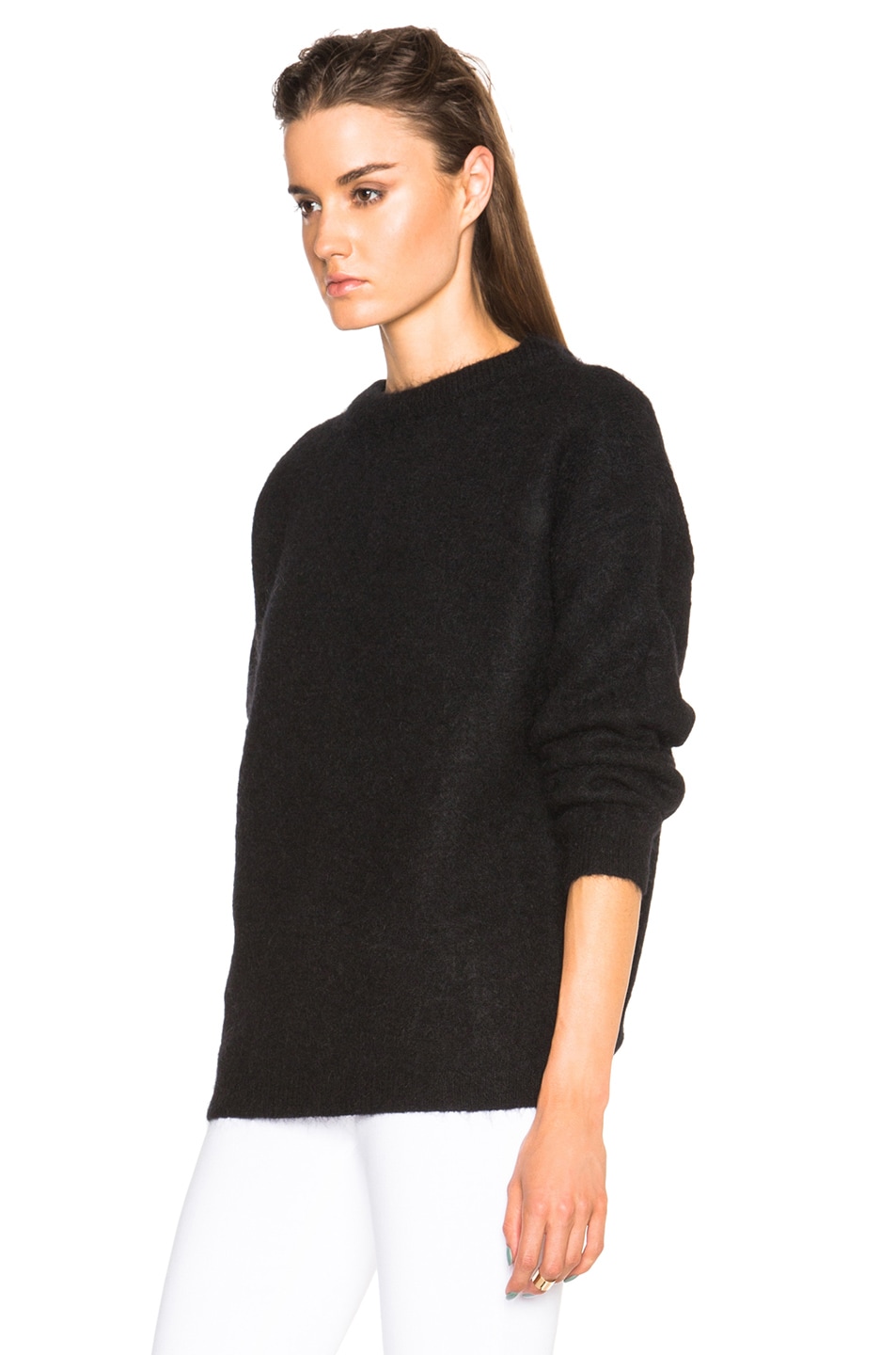 Acne Studios Dramatic Mohair Sweater in Black | FWRD