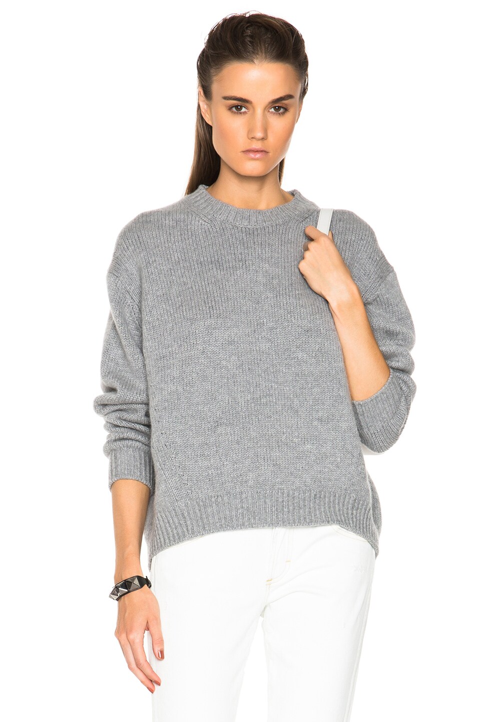 Image 1 of Acne Studios Shora Wool Sweater in Grey Melange