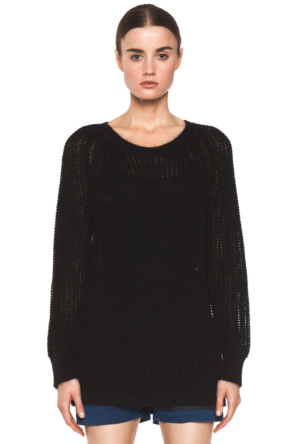 Image 1 of Acne Studios Nima Linen Pullover in Black