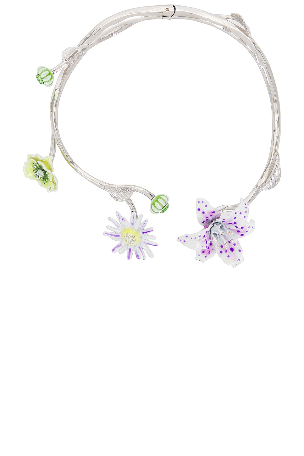 Image 1 of Acne Studios Choker Necklace in Silver & Multicolor