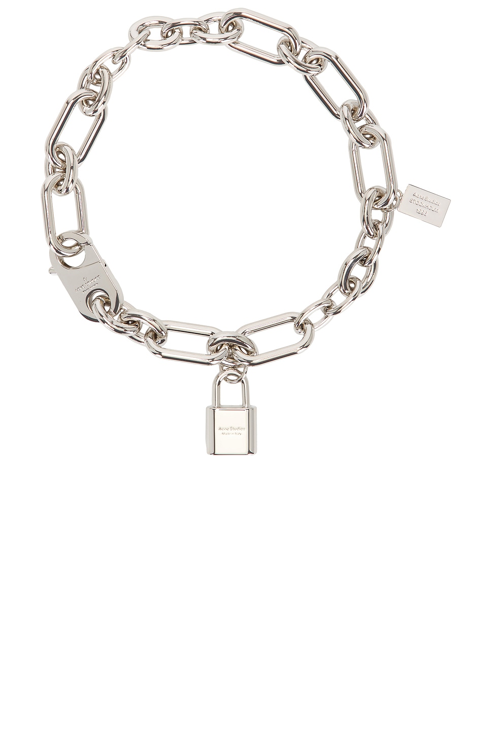 Image 1 of Acne Studios Ainlock Necklace in Silver