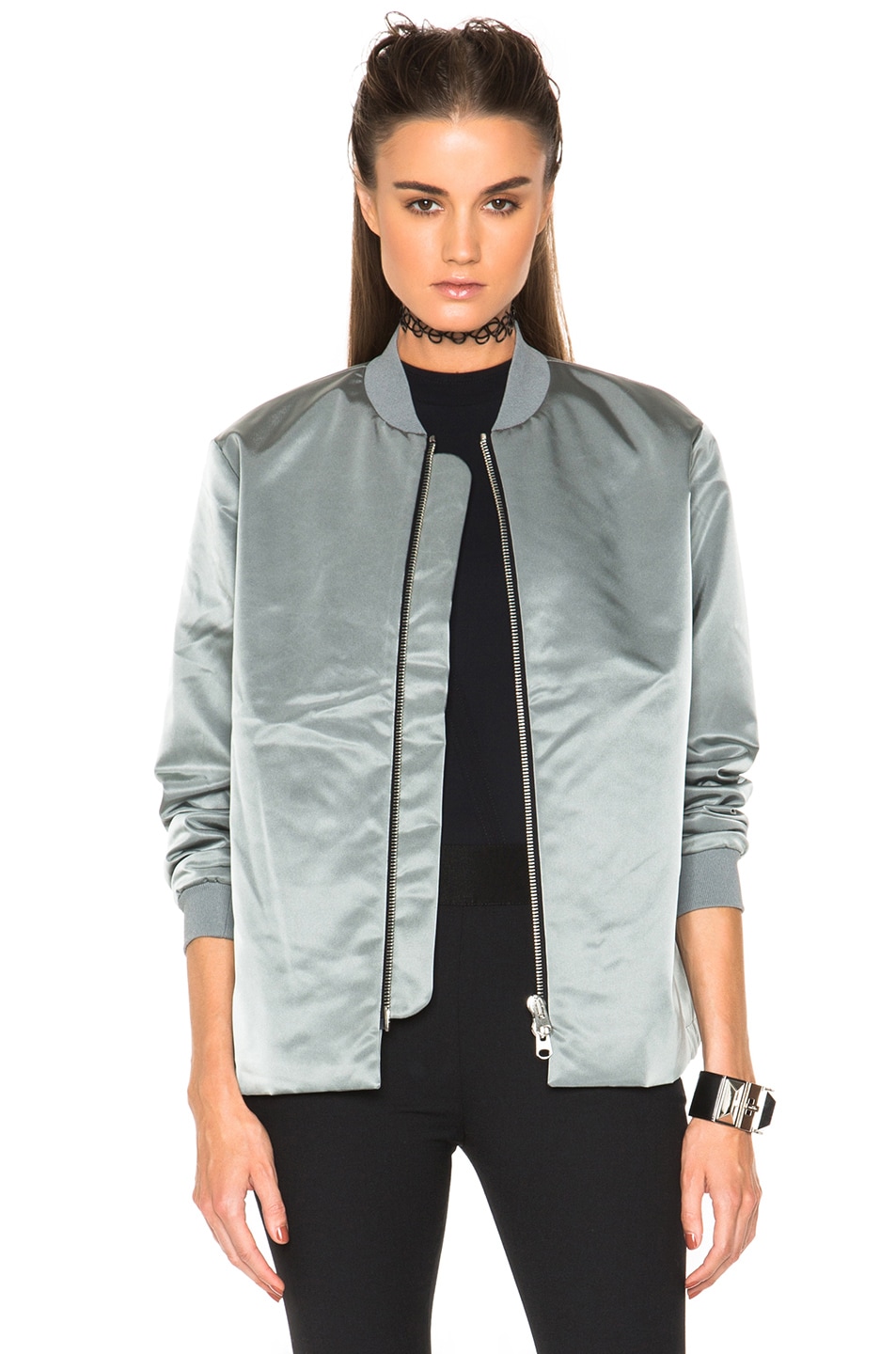 Image 1 of Acne Studios Fuel Tech Bomber in Silver
