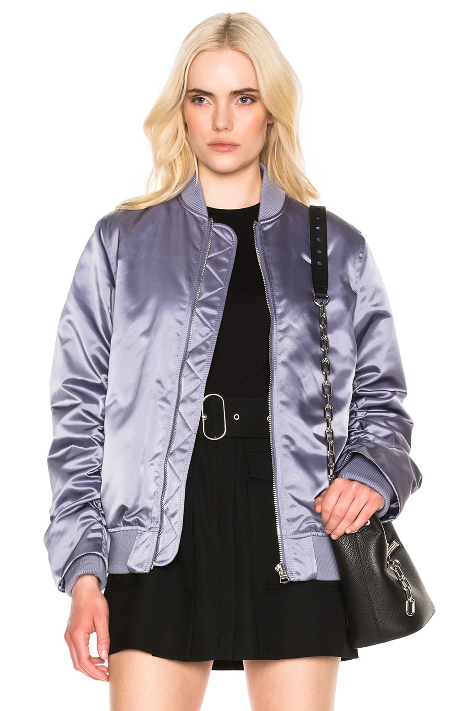 Image 1 of Acne Studios Leia Bomber Jacket in Lilac