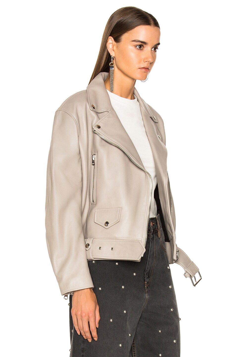 Acne Studios Merlyn Jacket In Mid Grey Fwrd Image 3 Of Acne Studios Merlyn Jacket In Mid Grey