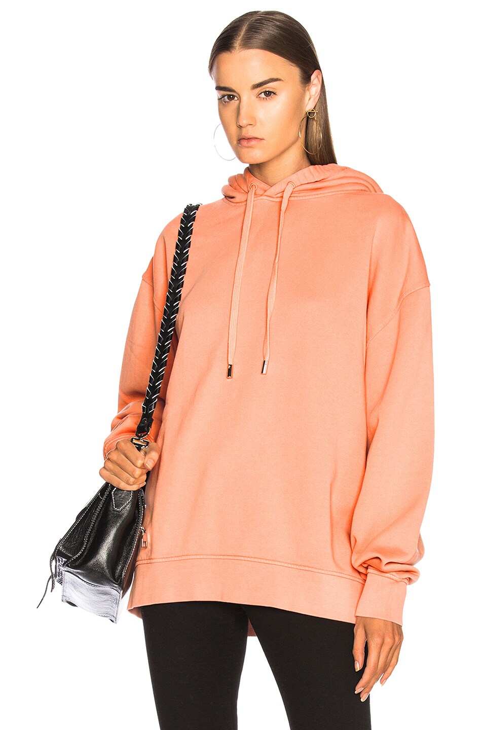 Image 1 of Acne Studios Yala Hooded Sweatshirt in Light Pink