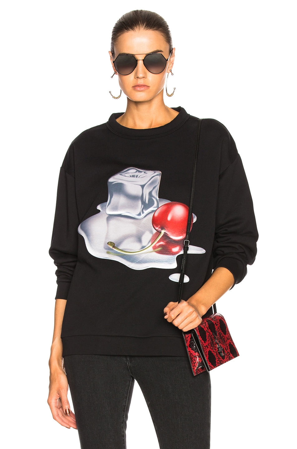 Image 1 of Acne Studios Flames Capsule Sweater in Black Ice Print