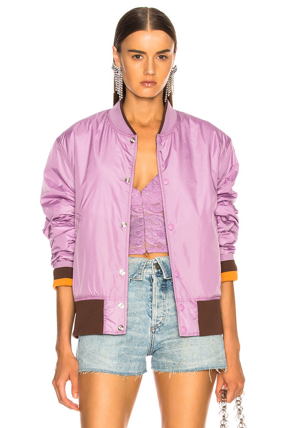 Image 1 of Acne Studios Mills Face Jacket in Lilac Purple