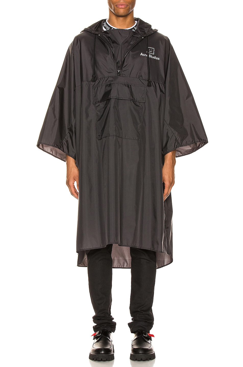 Image 1 of Acne Studios Outpost Face Poncho in Black