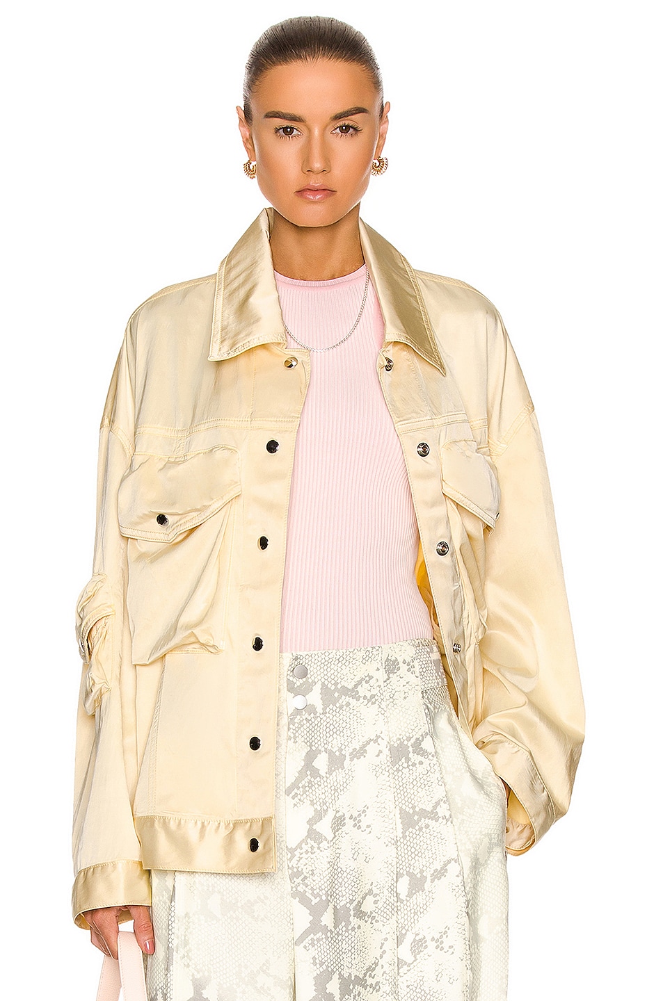 Image 1 of Acne Studios Obika Jacket in Pale Yellow