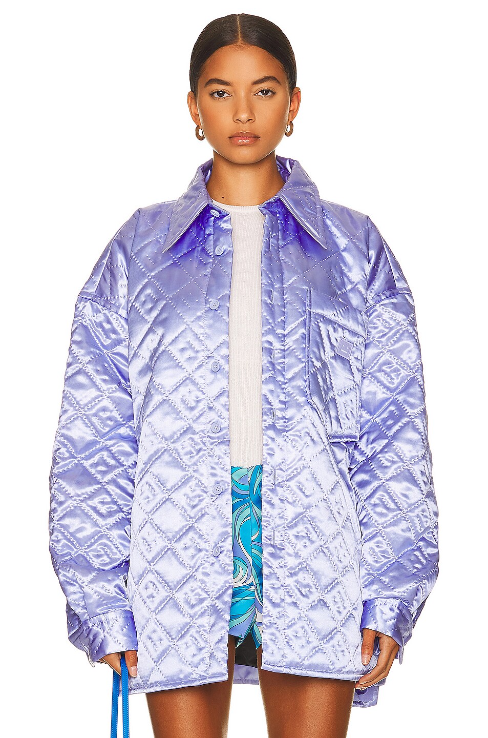 Image 1 of Acne Studios Quilted Jacket in Pale Purple