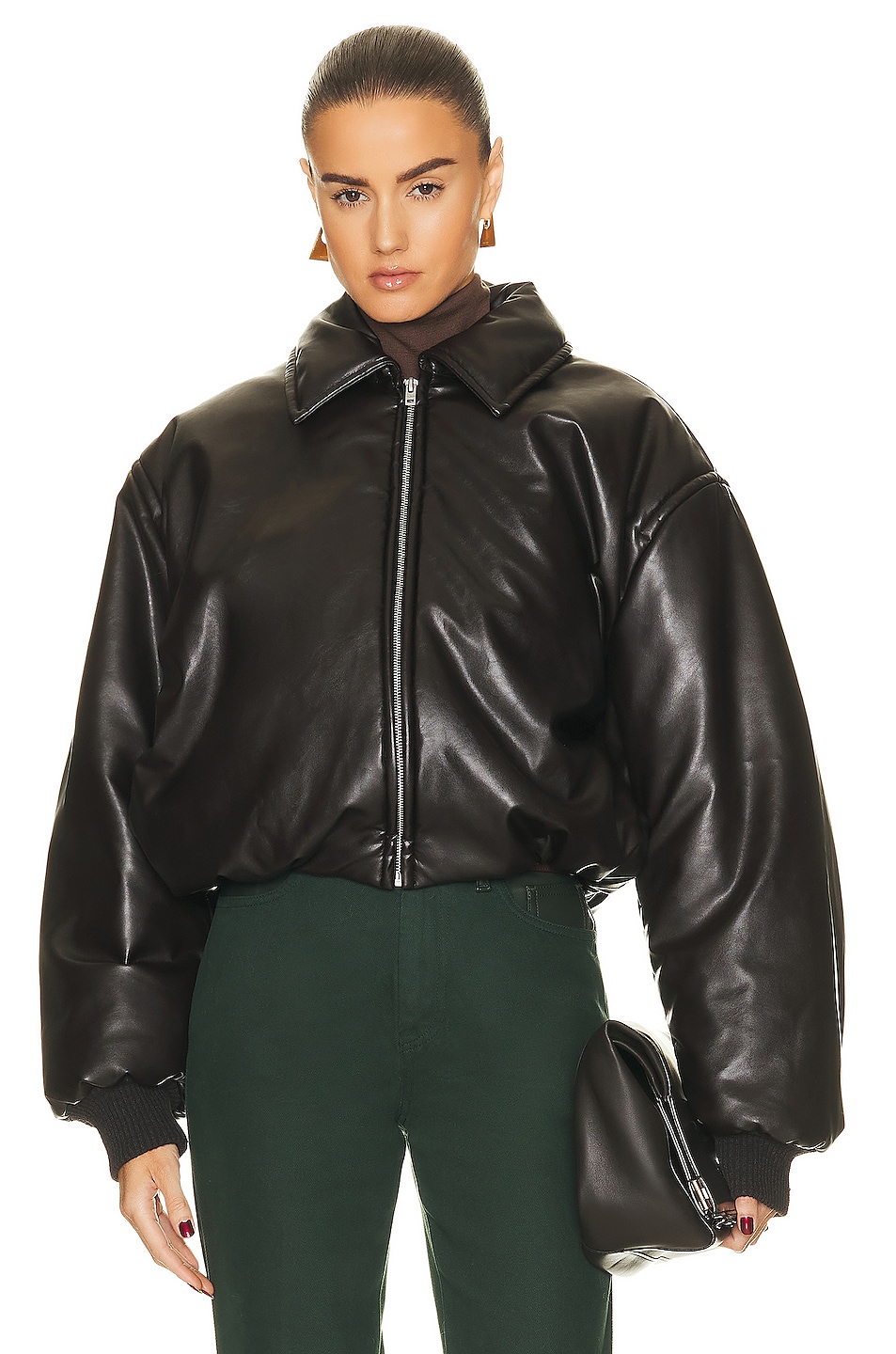 Image 1 of Acne Studios Puffer Jacket in Dark Brown