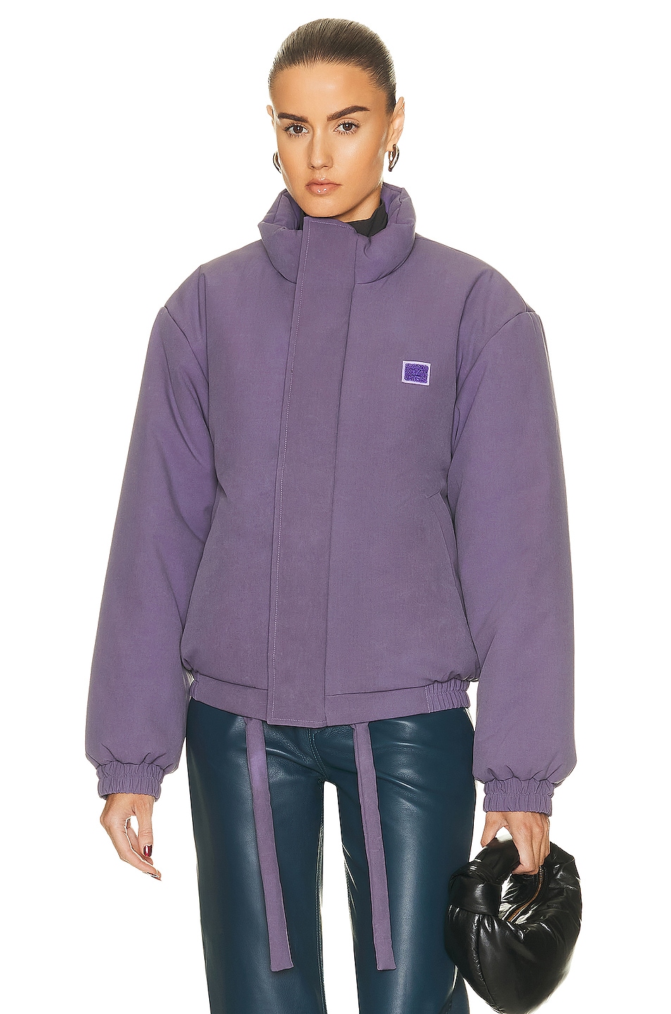 Image 1 of Acne Studios Jacket in Black & Lilac Purple