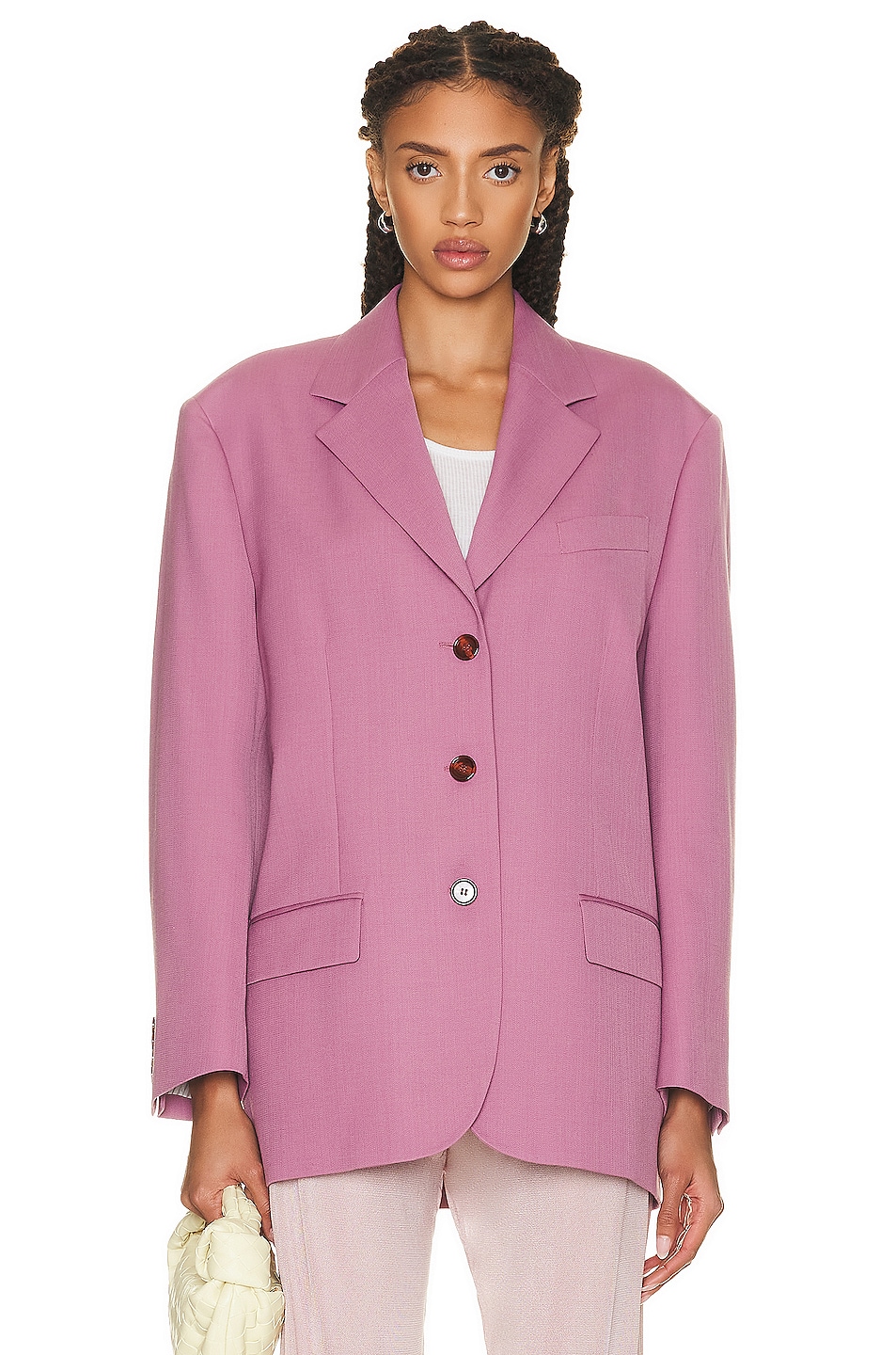 Image 1 of Acne Studios Suit Blazer in Raspberry Pink