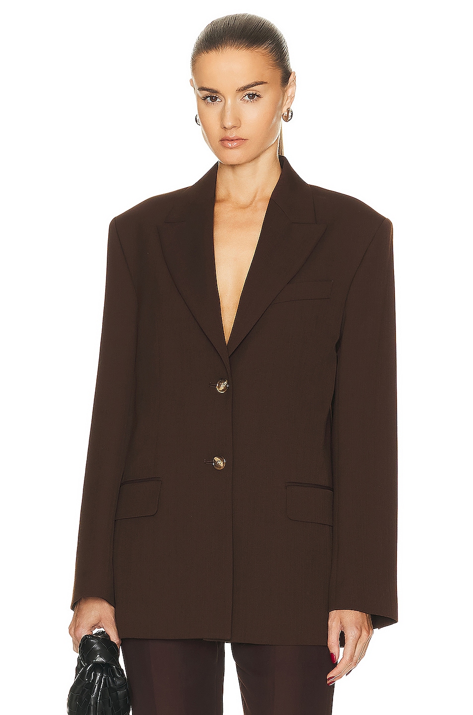 Image 1 of Acne Studios Two Button Blazer in Chestnut Brown