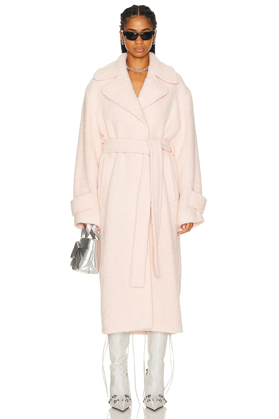 Image 1 of Acne Studios Belted Coat in Powder Pink