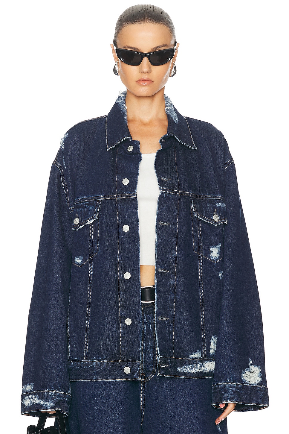 Image 1 of Acne Studios Denim Jacket in Mid Blue