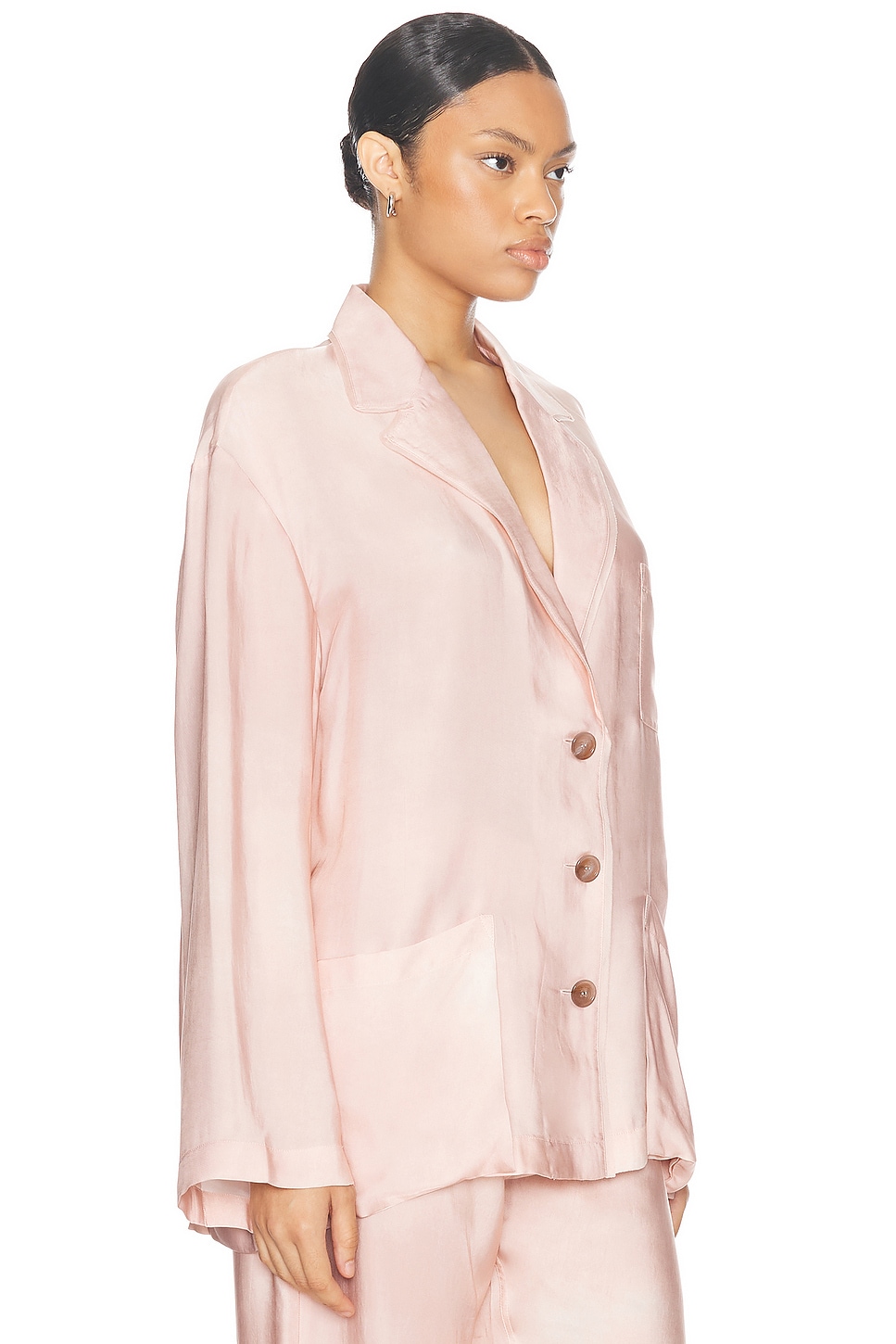 Shop Acne Studios Jolden Suit Jacket In Pale Pink