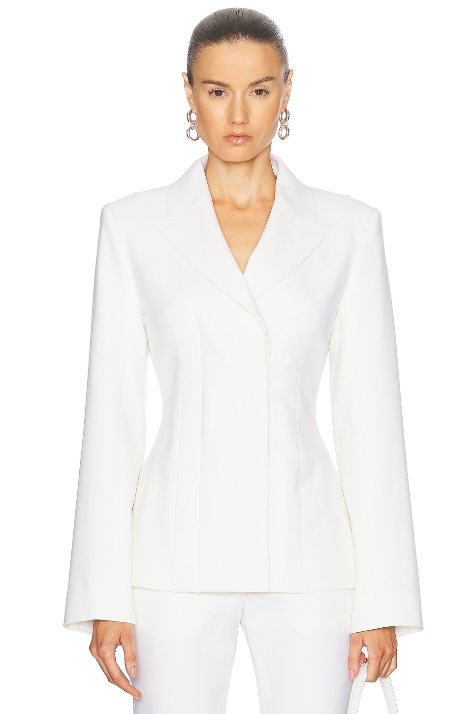 Image 1 of Acne Studios Jacko Double Breasted Jacket in Cream White