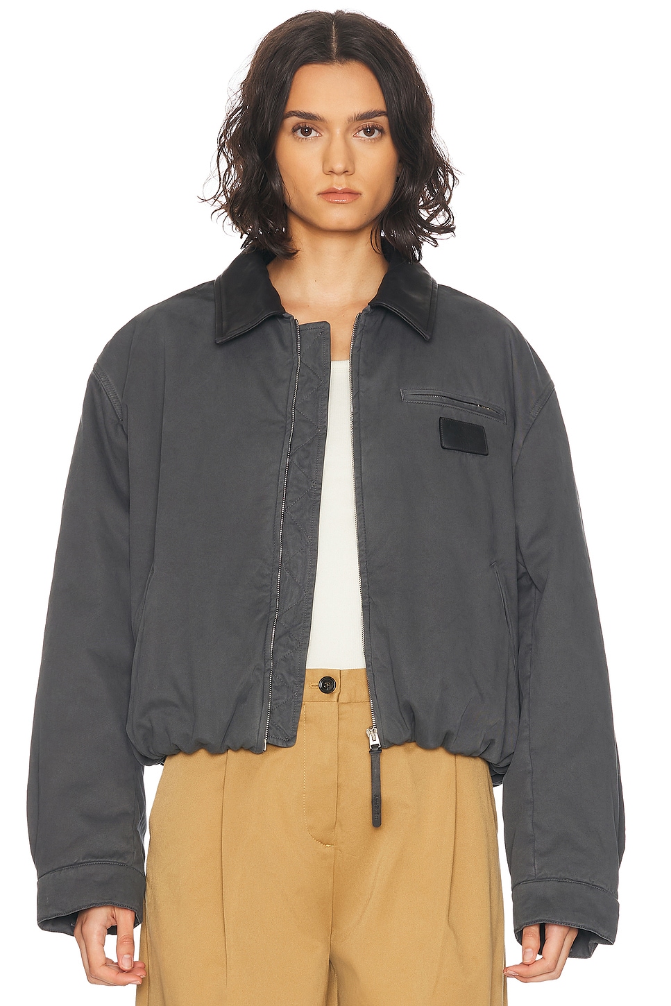 Acne Studios Bomber Jacket In Anthracite Grey