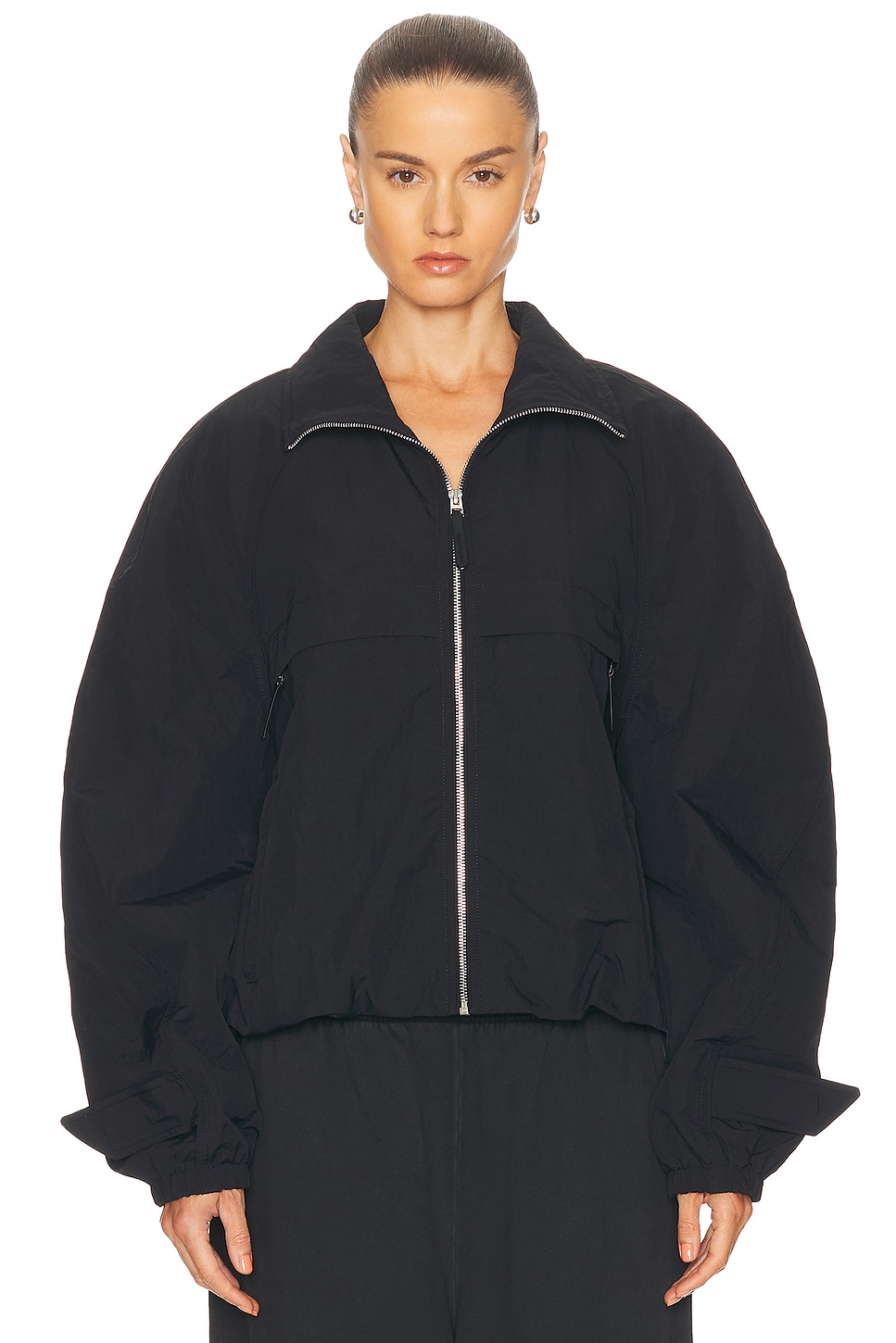 Acne Studios Odill Nylon Bomber Jacket In Black