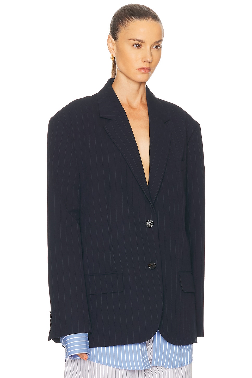 Acne Studios Julaga Suit Blazer In Navy