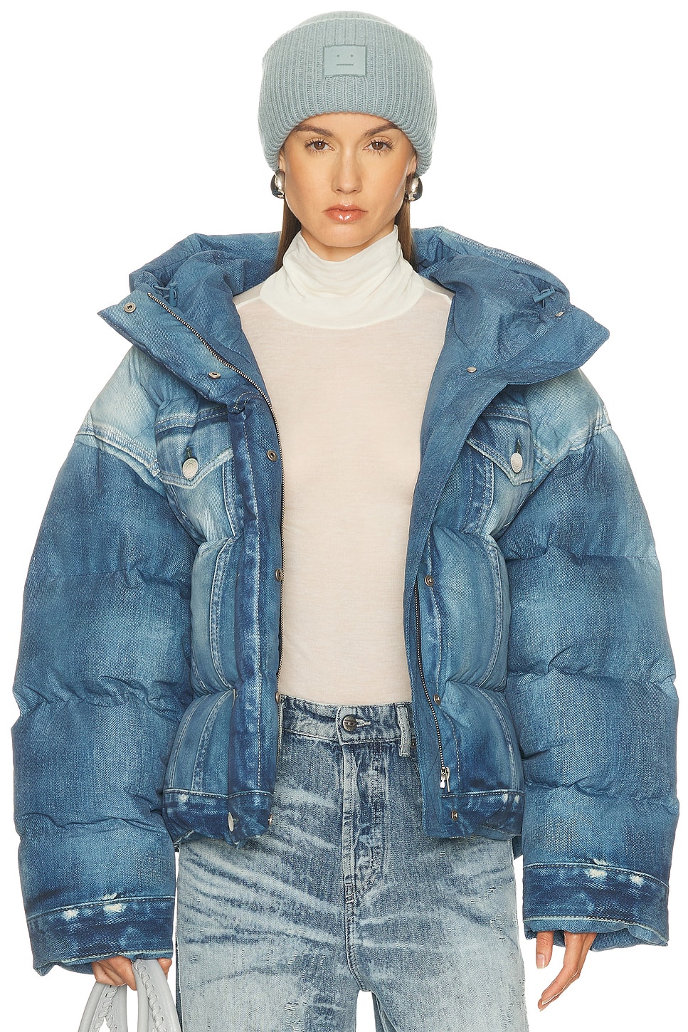 Acne Studios Omenra Puffer Jacket In Blue