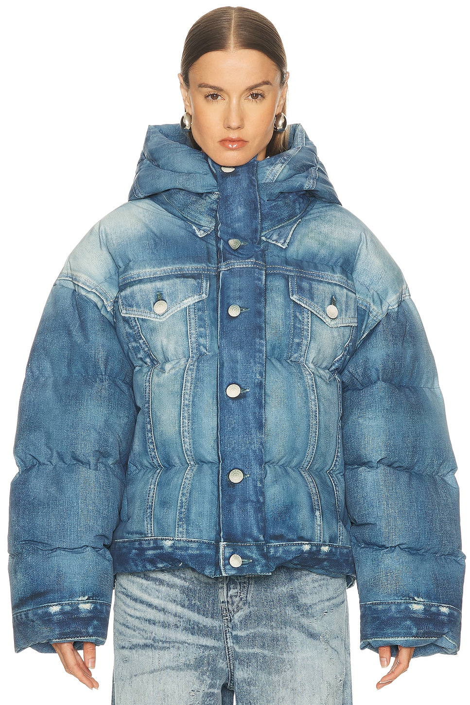 Acne Studios Omenra Puffer Jacket In Blue