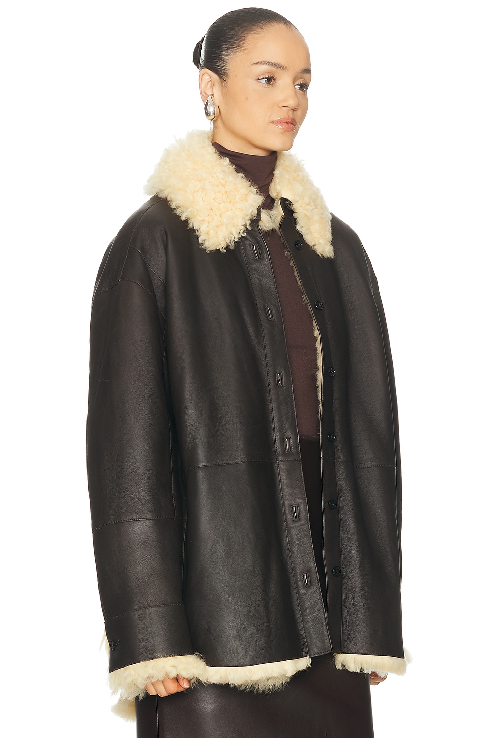 Acne Studios Lessora Leather Jacket thumbnail