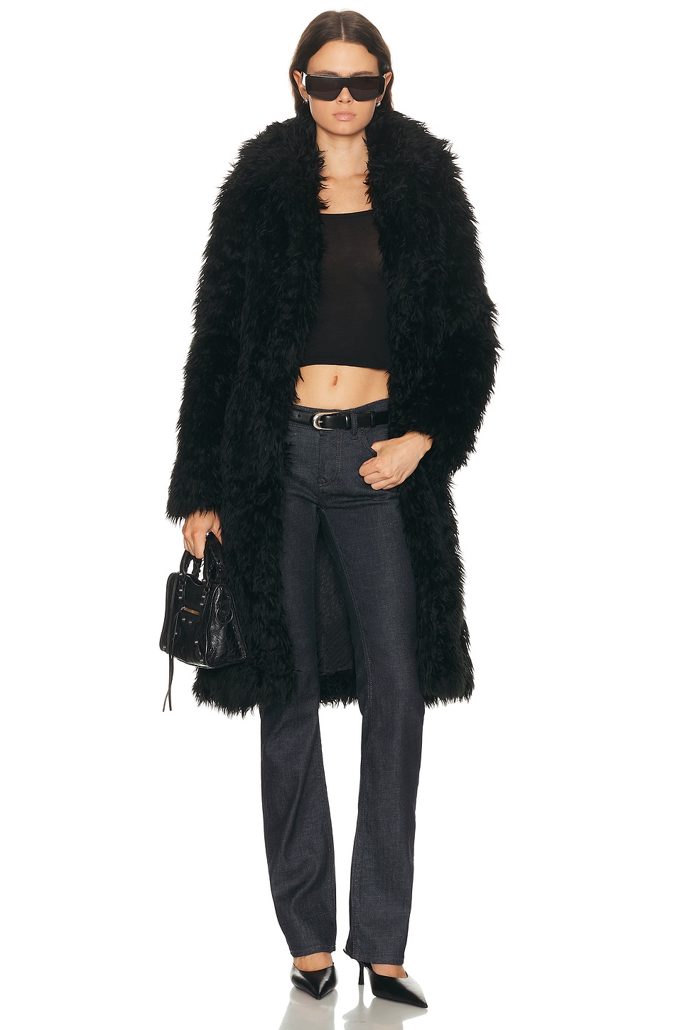 Image 1 of Acne Studios Oflama Messy Coat in Black
