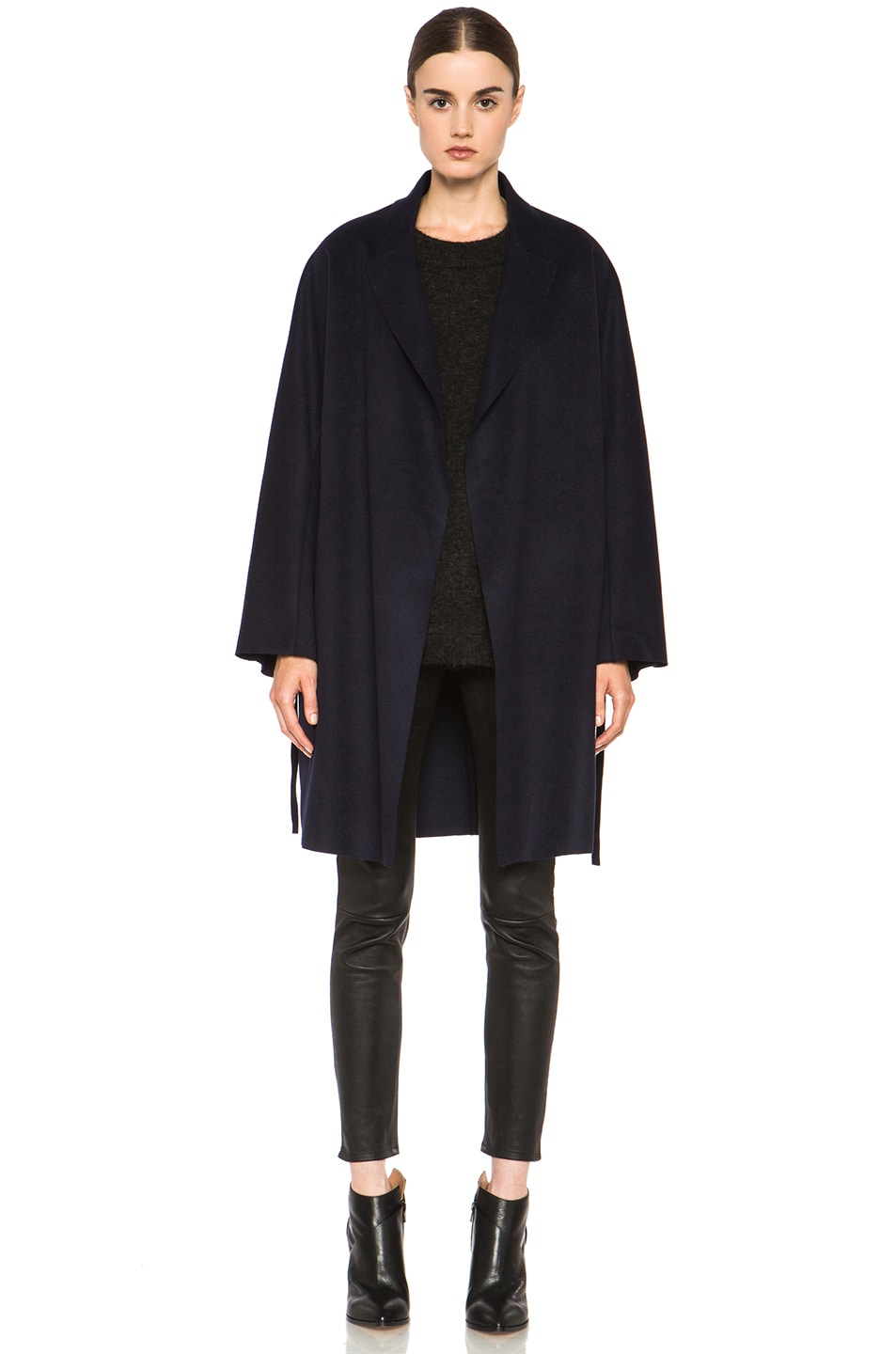 Acne Studios Ember Wool-Blend Coat in Mazarine Blue | FWRD